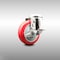 Service Caster 4 Inch 316SS Red Polyurethane Wheel Swivel Bolt Hole Caster with Brake SCC SCC-SS316BH20S414-PPUB-RED-TLB - alternate 1